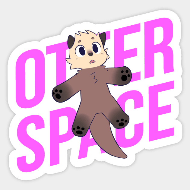 Otter Space Sticker by Kiminukii